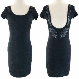 Free People Beaded Body Con Low Back Dress S